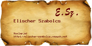 Elischer Szabolcs névjegykártya